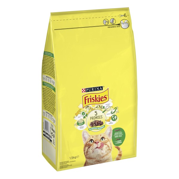 Friskies Gato Adulto Conejo, Pollo & Verduras 1,5kg