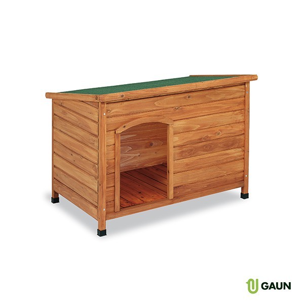 Caseta Madera Techo Plano Grande 115x82x73cm