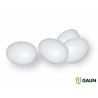 
Los huevos artificiales animan a las gallinas a poner en los lugares que nosotros escojamos, en lugar de algunos de los lugar