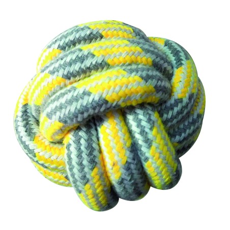 Pelota Cuerda Algodón Amarillo 7,5cm