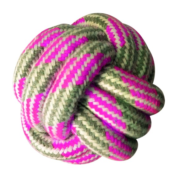 Pelota Cuerda Algodón Rosa 7,5cm