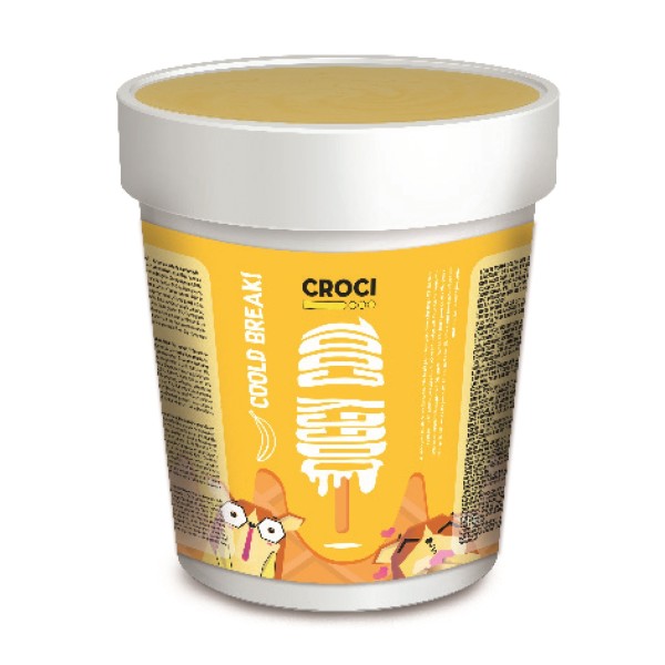 Helado para Perros DoggyCool Plátano  Tarrina 156gr  6uds.