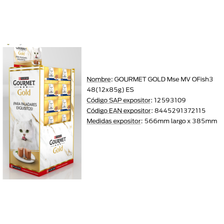 Expositor Gourmet Gold Mouse 12x85gr. 48uds