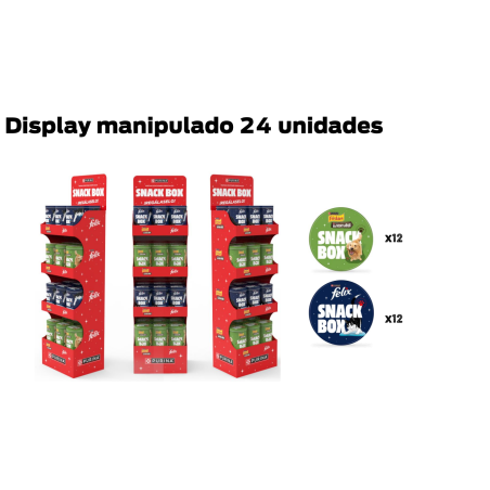 Expositor Navidad  Snacks Friskies y Félix 24uds.