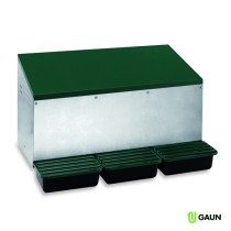 Ponedero 3 Dptos. para Exterior con Fondo Plástico