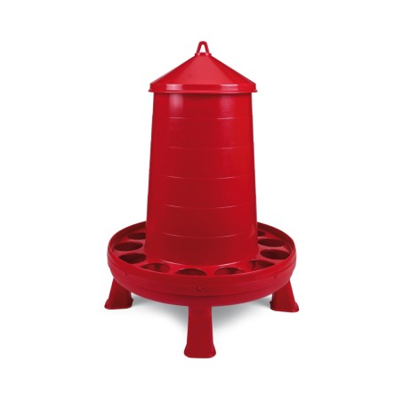 Tolva Plástico Aves 16kg con Patas