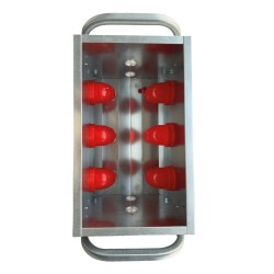 Tolva Exterior Galvanizada 6 Bocas - 30 Kg.