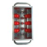 Tolva Exterior Galvanizada 6 Bocas - 30 Kg.