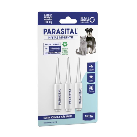 Parasital Pipetas Perros Pequeños y Gatos